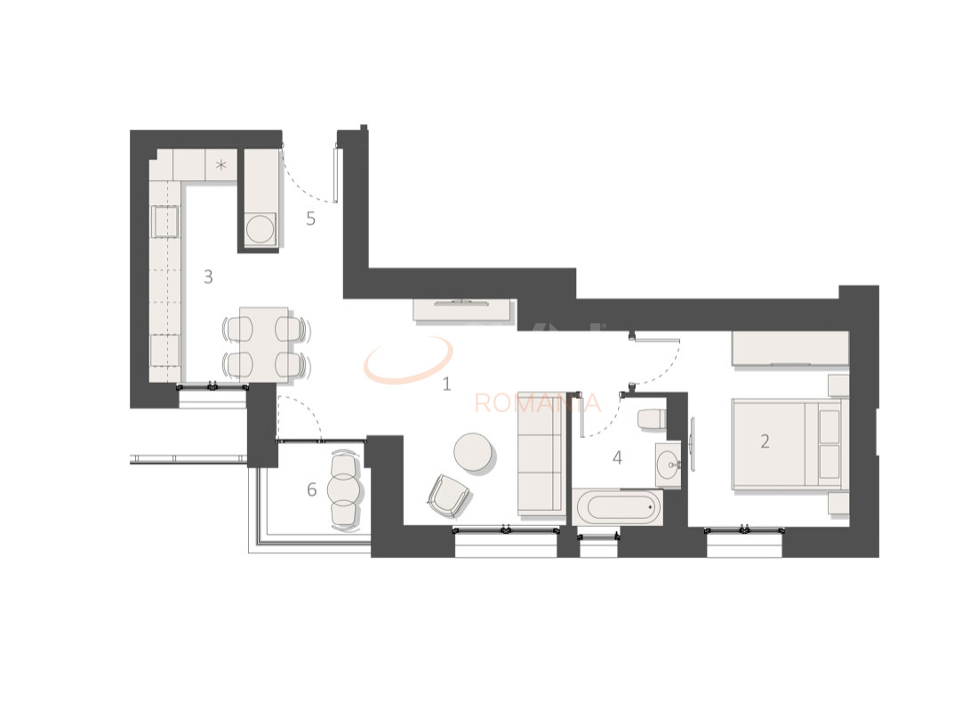 Apartament, 2 camere Bucuresti/Pipera