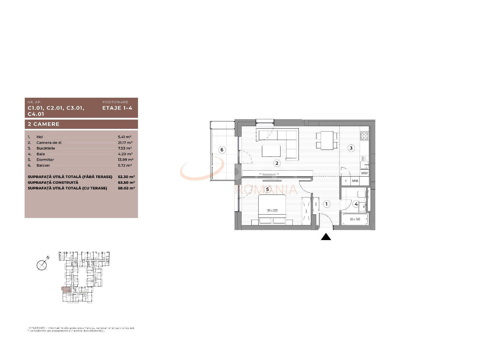 Apartament, 2 camere Bucuresti/Ferdinand
