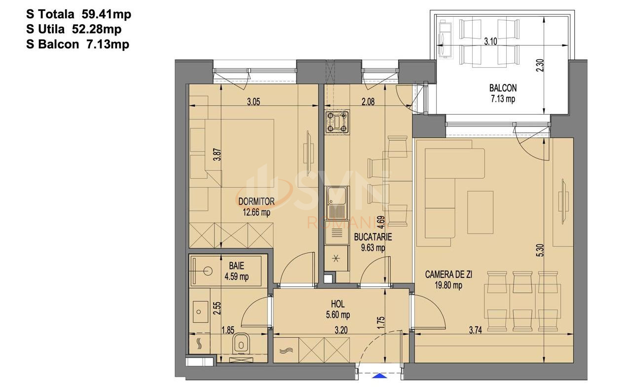 Apartament, 2 camere Bucuresti/Pipera