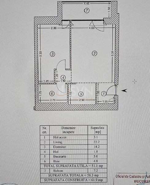 Apartament, 2 camere Bucuresti/Cotroceni