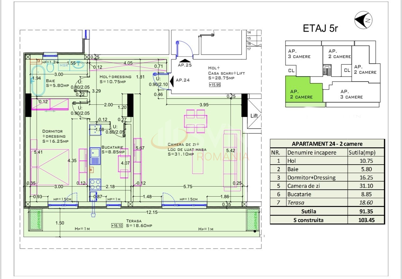 Apartament, 2 camere Bucuresti/Aviatiei