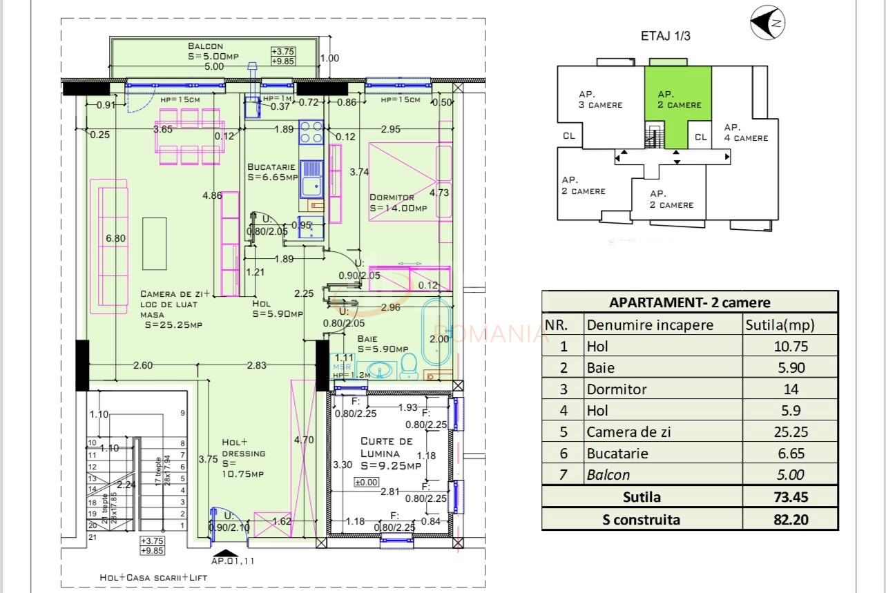 Apartament, 2 camere Bucuresti/Aviatiei
