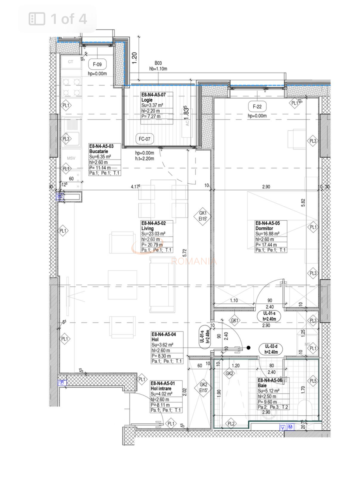 Apartament, 2 camere Bucuresti/Barbu Vacarescu