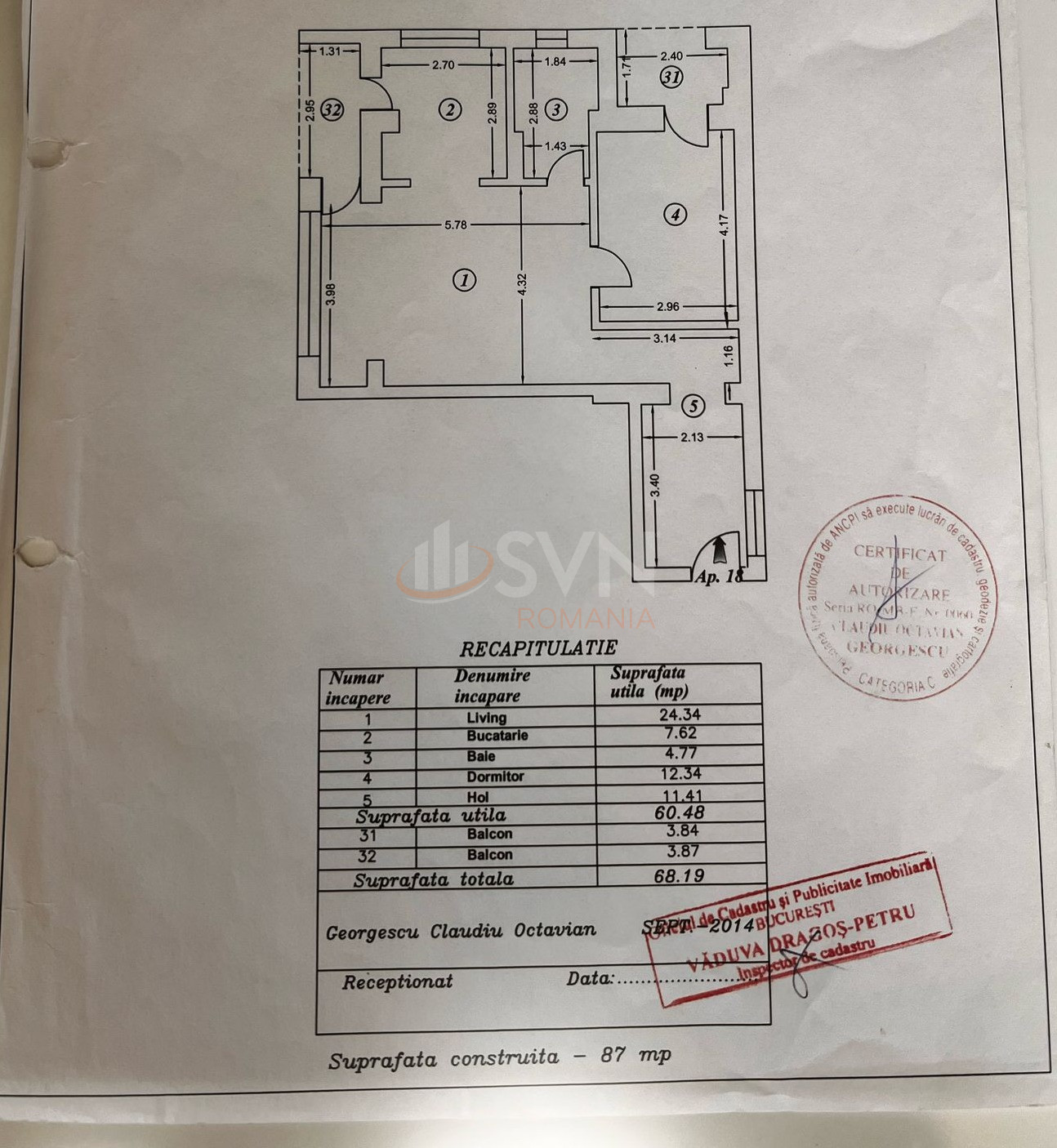 Apartament, 2 camere Bucuresti/Calea Calarasilor
