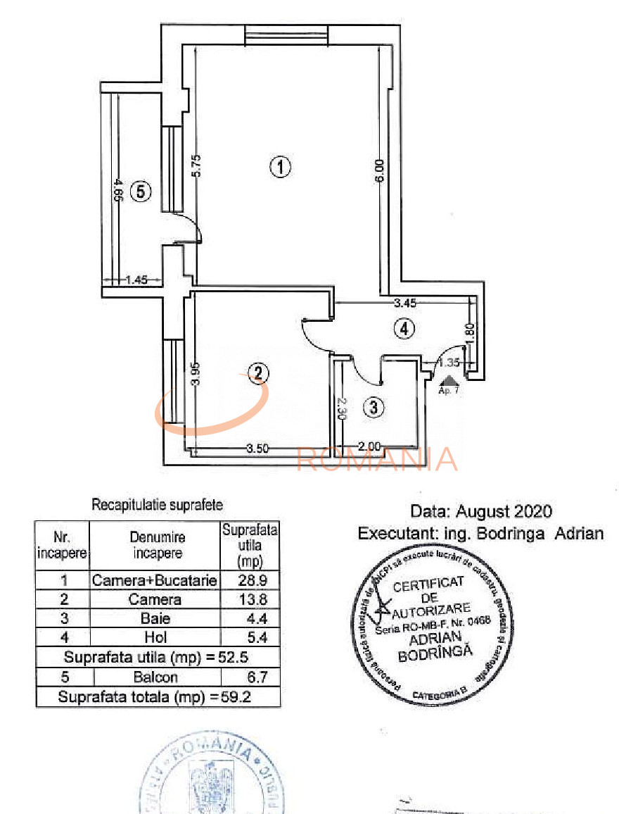 Apartament, 2 camere Bucuresti/Giulesti