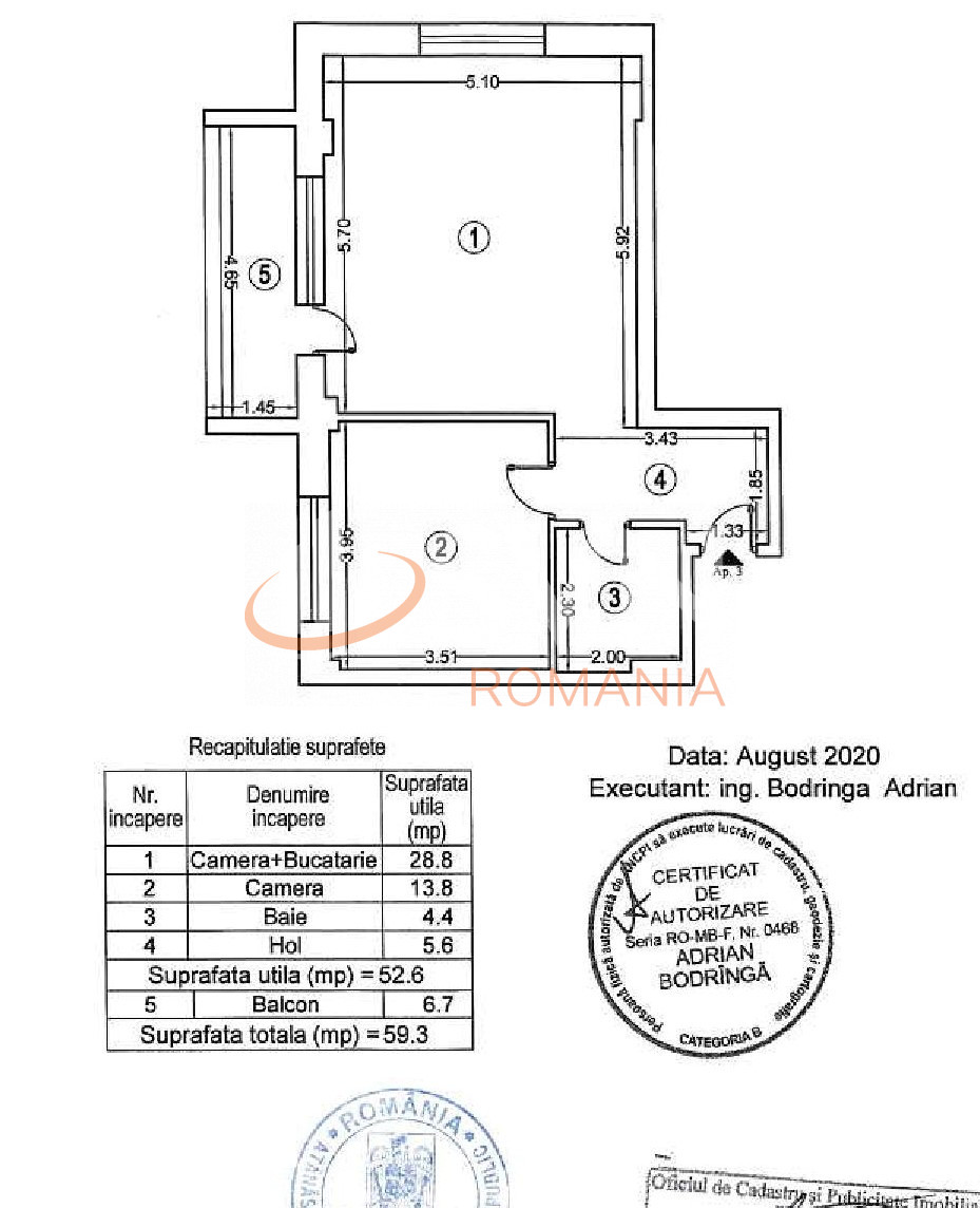 Apartament, 2 camere Bucuresti/Giulesti