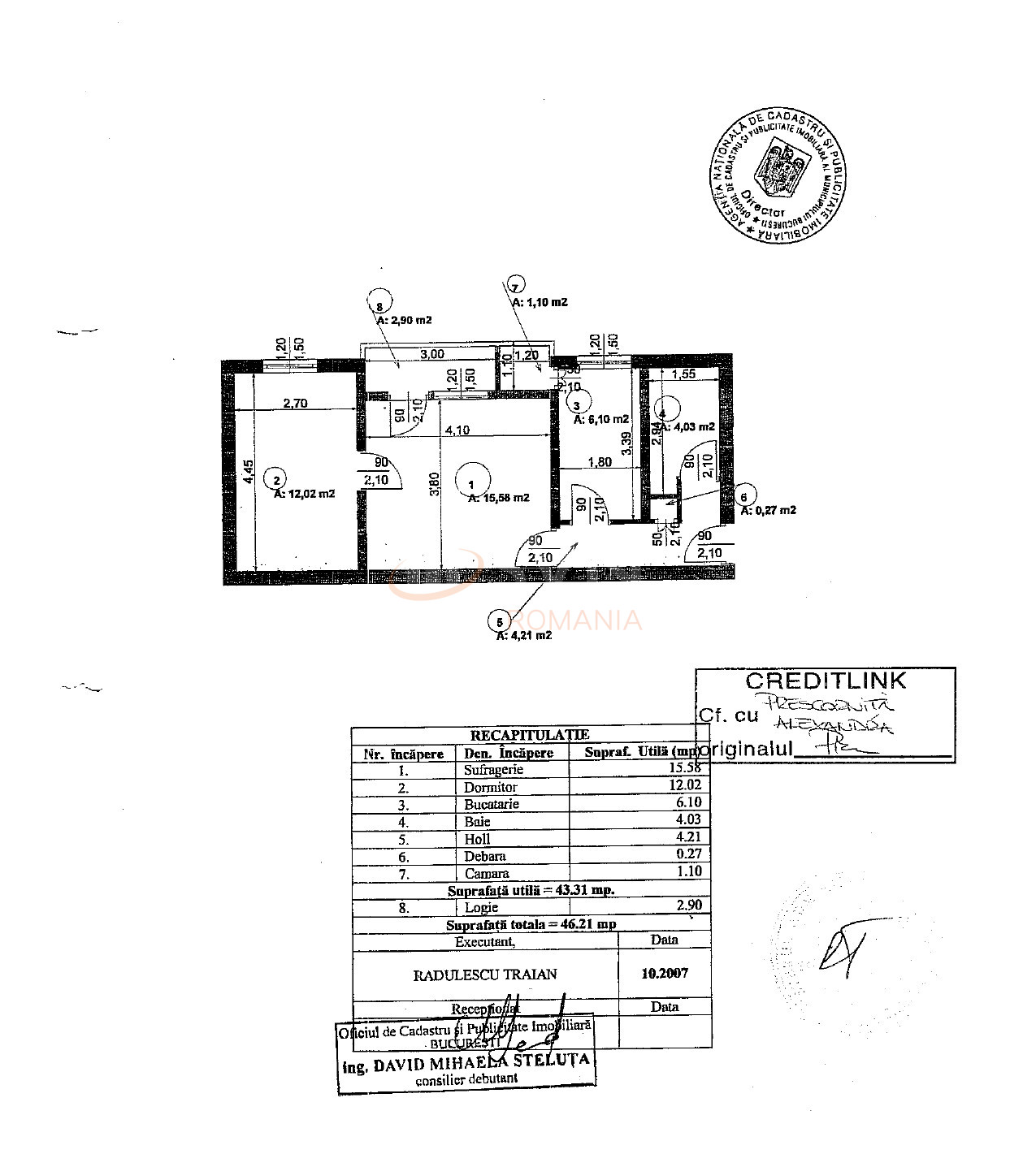 Apartament, 2 camere Bucuresti/Pieptanari