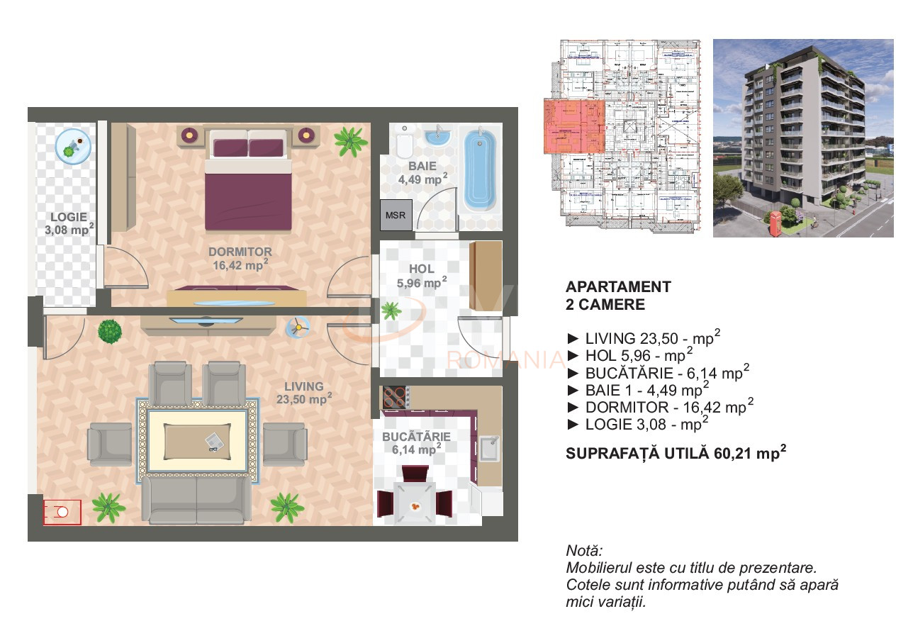 Apartament, 2 camere Bucuresti/Cotroceni