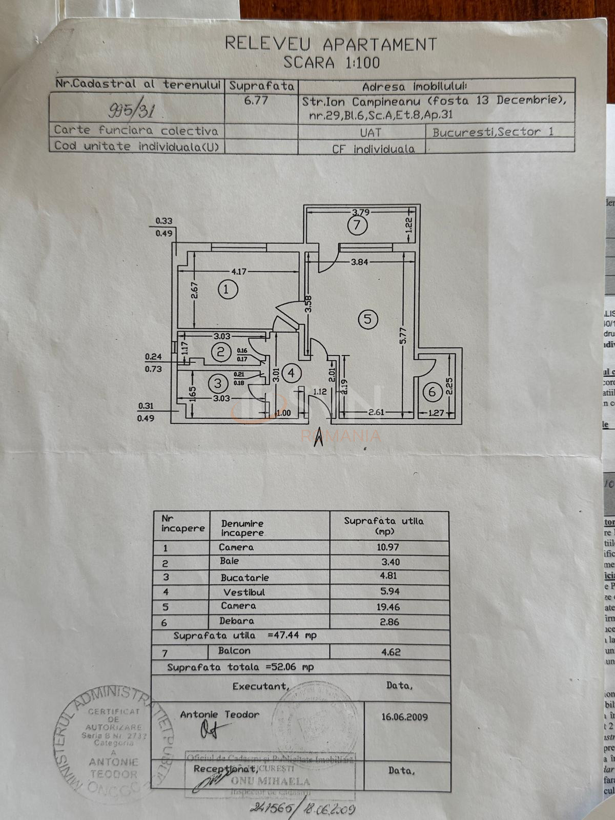 Apartament, 2 camere Bucuresti/Universitate (s1)