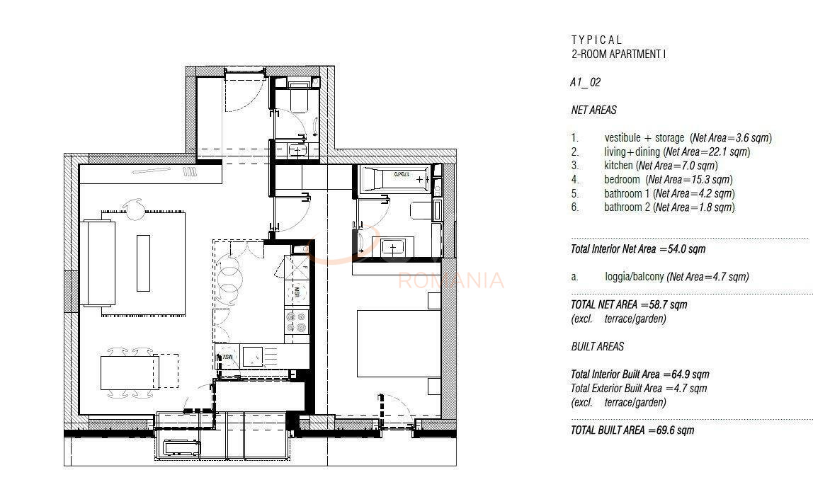 Apartament, 2 camere Bucuresti/Aviatiei