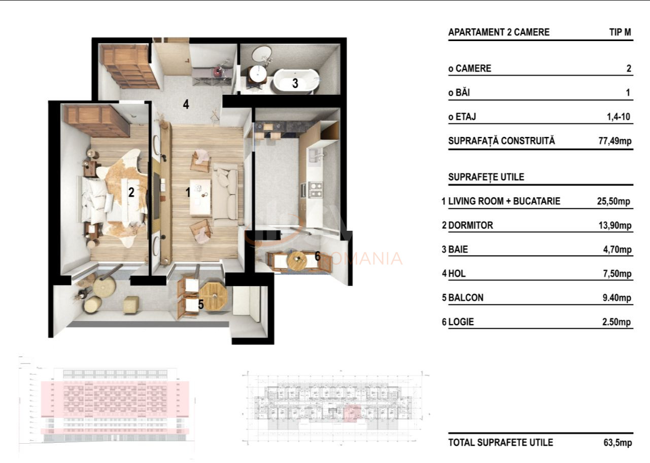 Apartament, 2 camere Bucuresti/Splaiul Unirii (s3)