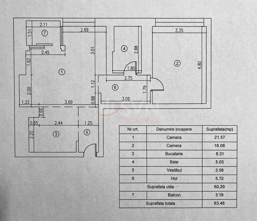 Apartament, 2 camere Bucuresti/Herastrau