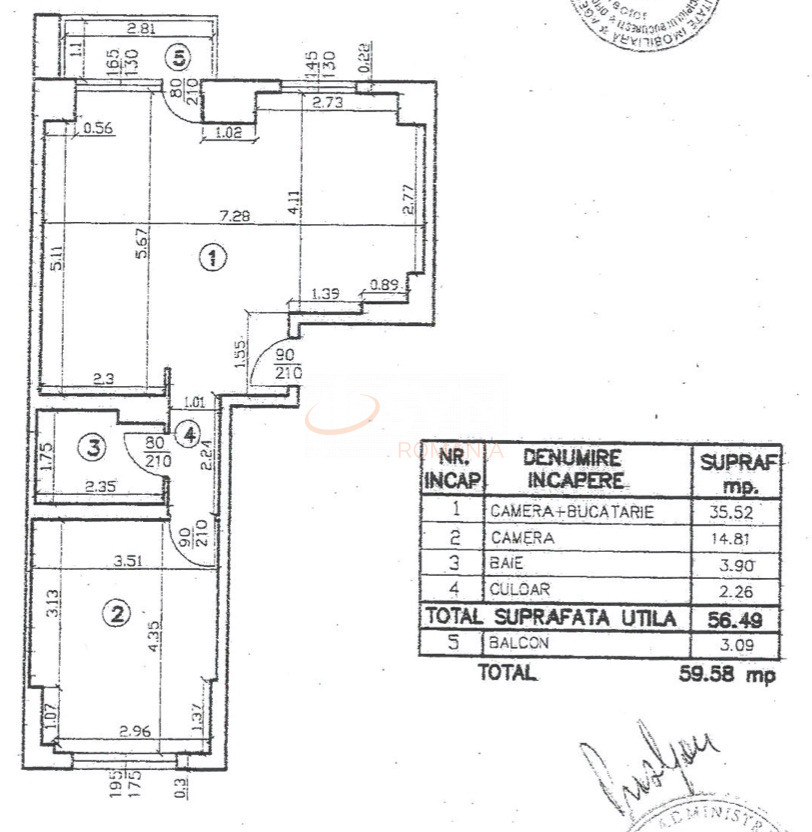 Apartament, 2 camere Bucuresti/Piata Unirii (s3)