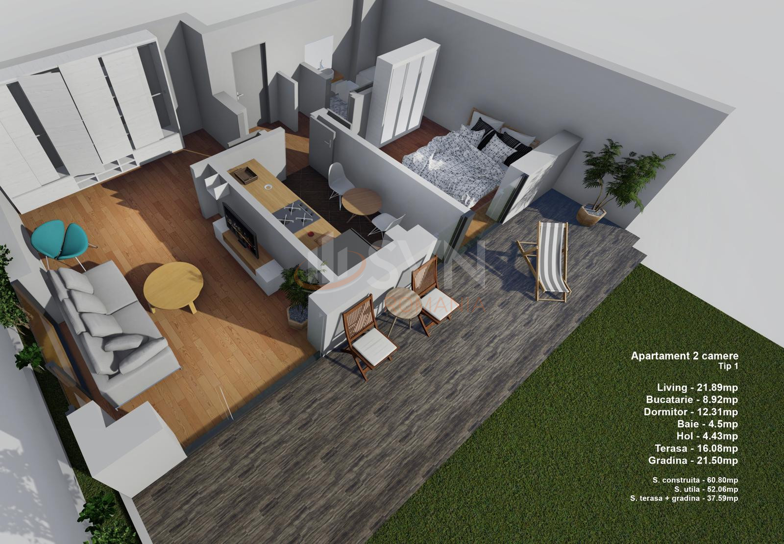 Apartament, 2 camere Bucuresti/Pipera