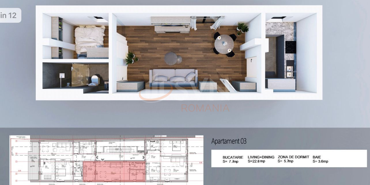 Apartament, 2 camere Bucuresti/Chibrit