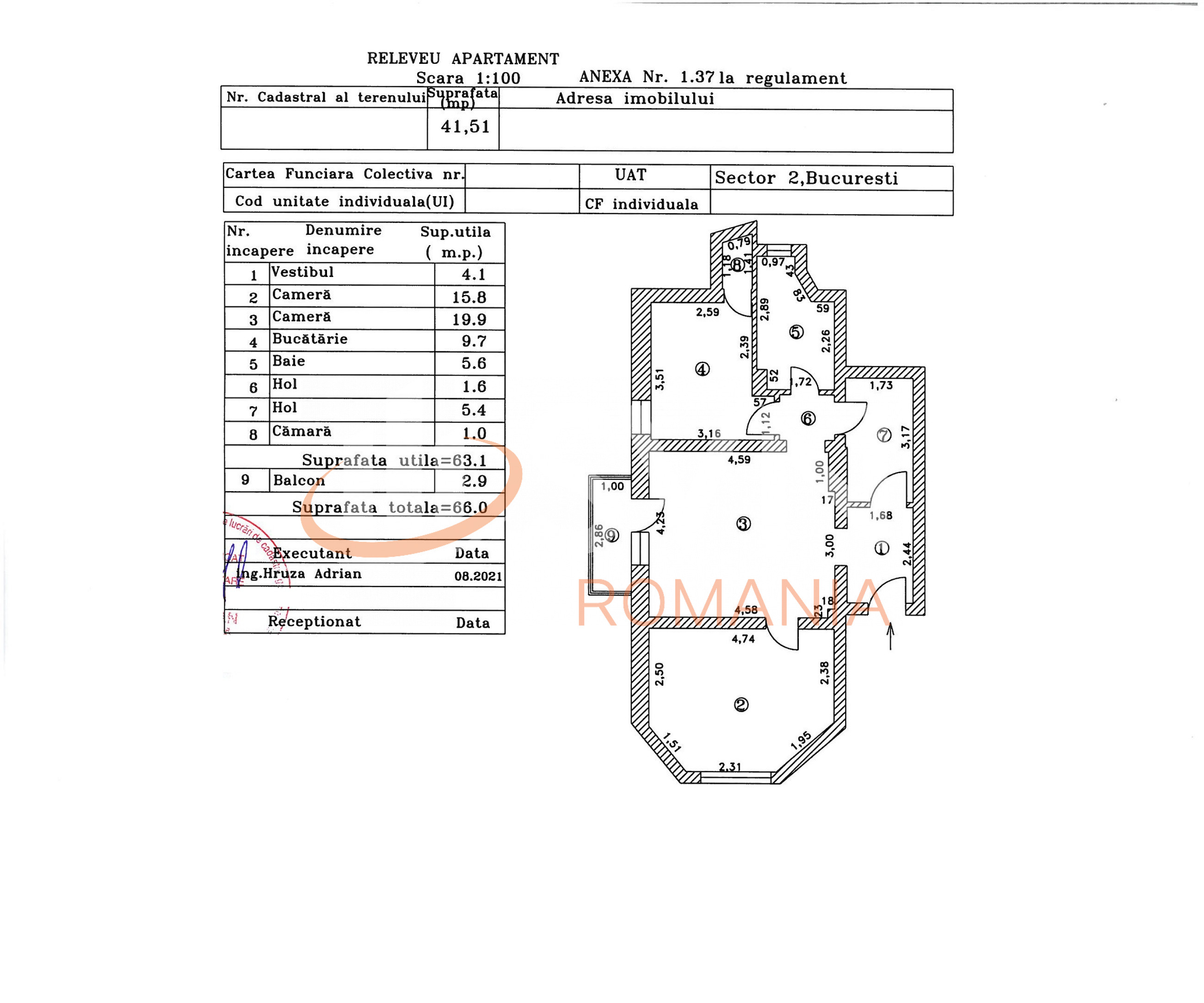 Apartament, 2 camere Bucuresti/Universitate (s1)