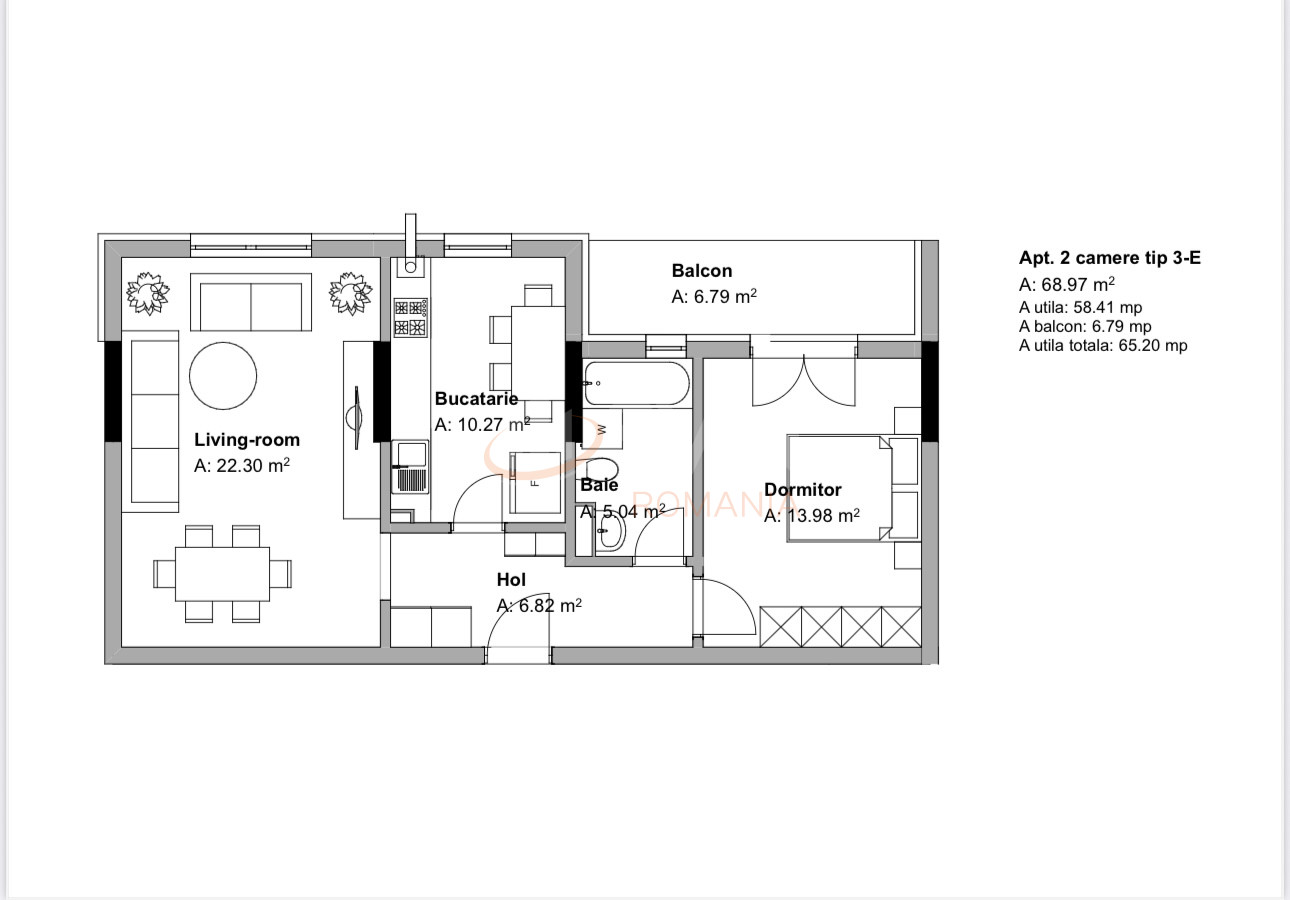 Apartament, 2 camere Ilfov/Fundeni