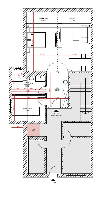 Apartament, 2 camere Bucuresti/Baneasa