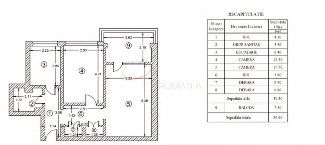 Apartament, 2 camere Bucuresti/Piata Victoriei