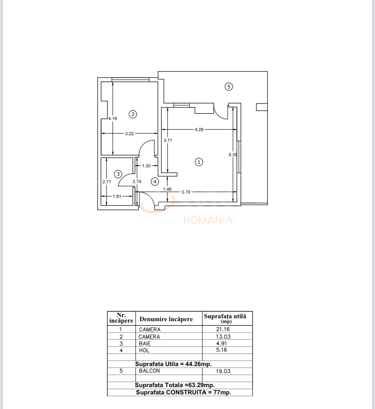 Apartament, 2 camere Bucuresti/Chitila