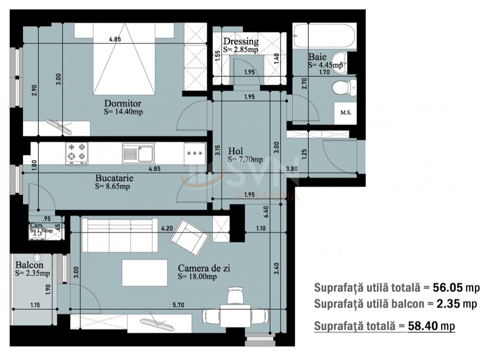 Apartament, 2 camere Bucuresti/Baneasa
