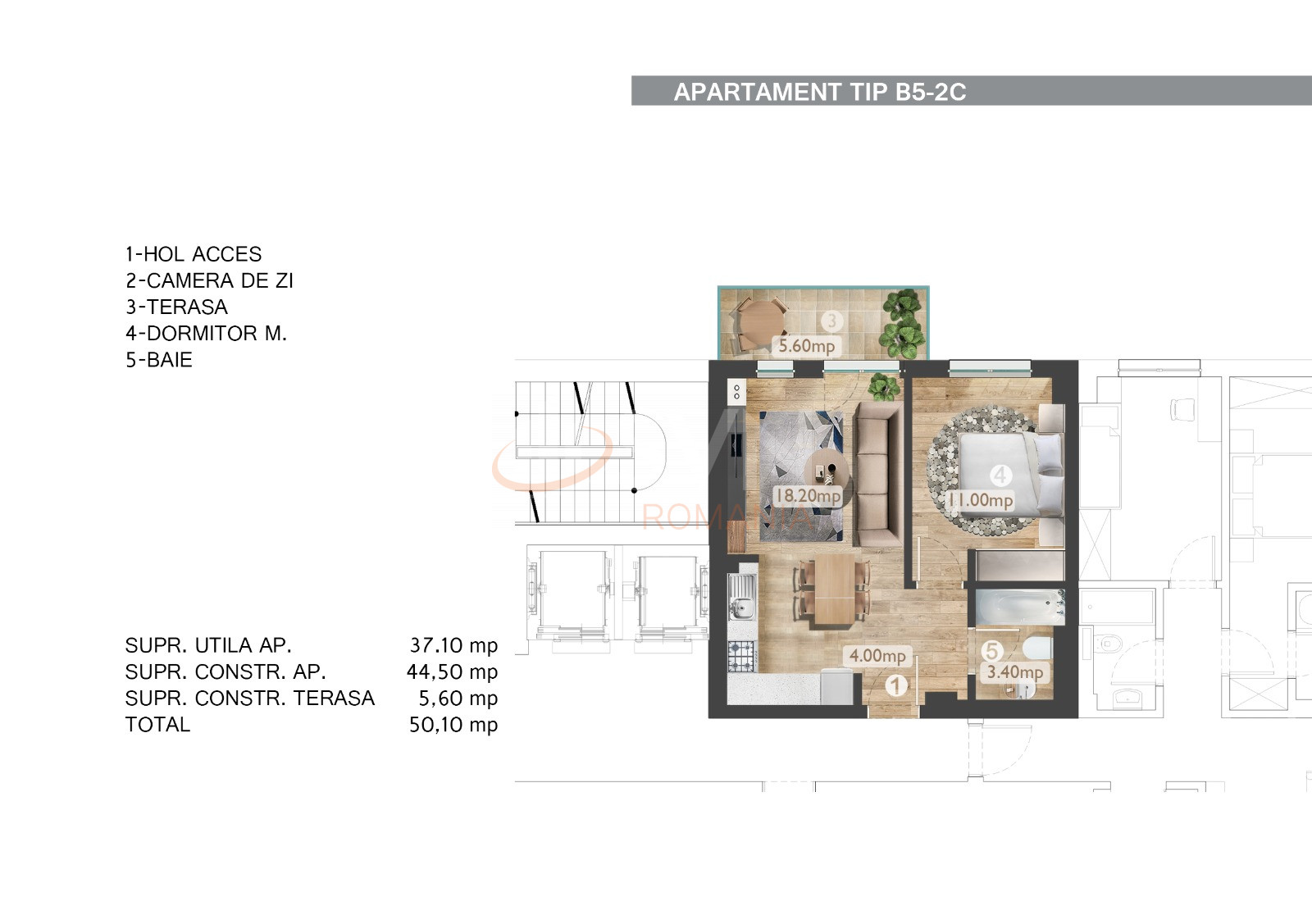 Apartament, 2 camere Bucuresti/Barbu Vacarescu