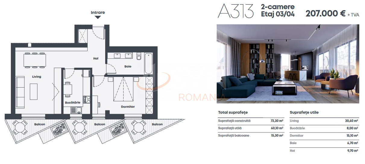 Apartament, 2 camere Bucuresti/Victoriei