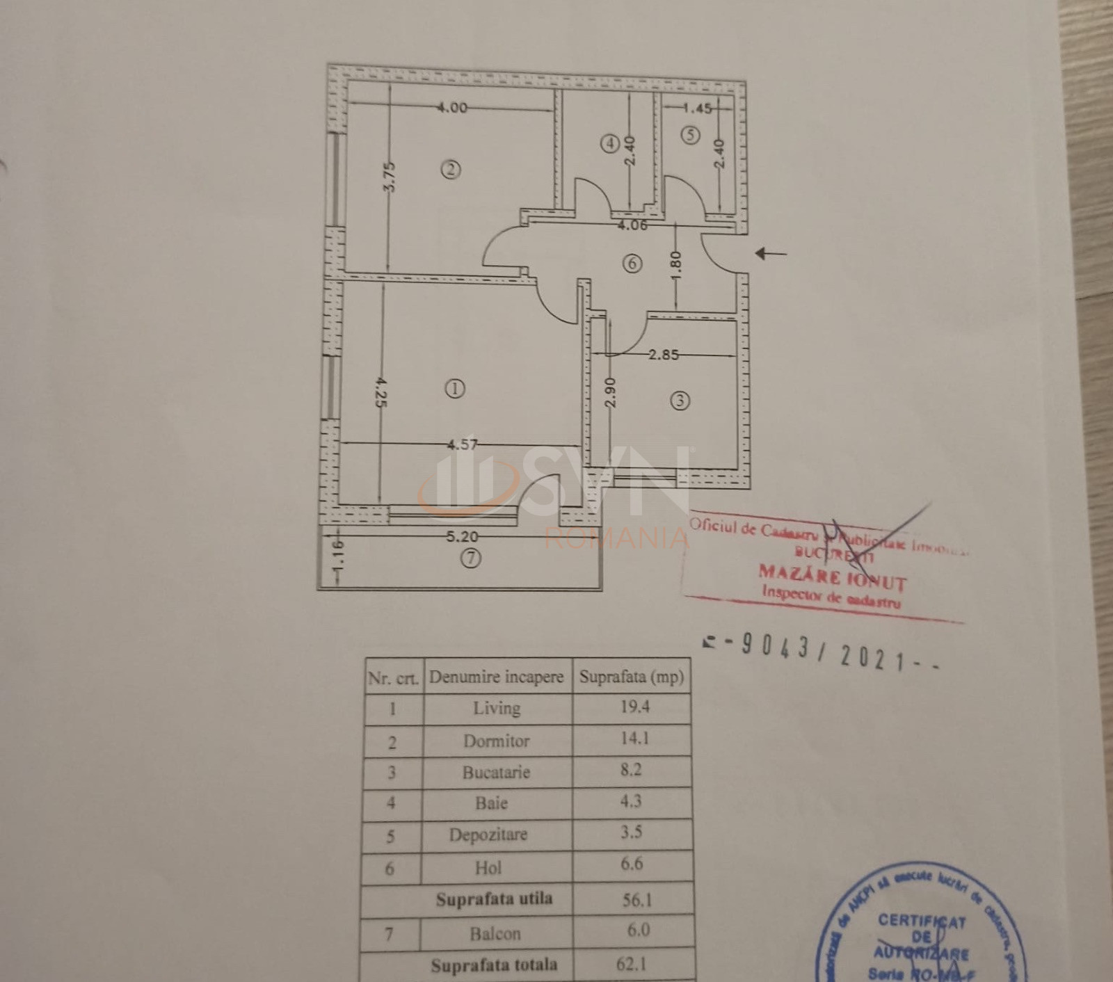 Apartament, 2 camere Bucuresti/Straulesti