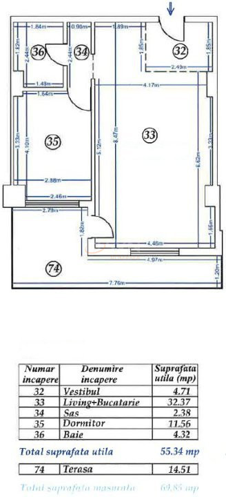 Apartament, 2 camere Bucuresti/Piata Alba Iulia