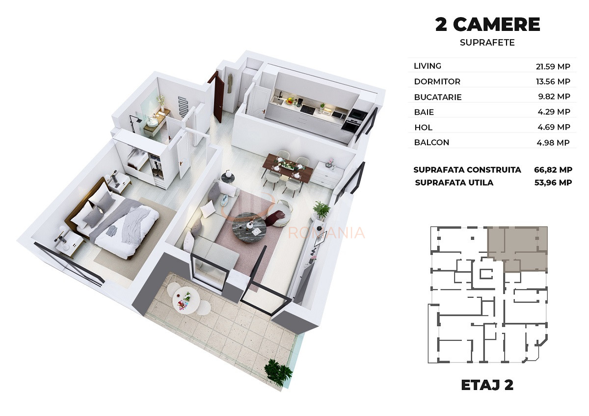 Apartament, 2 camere Bucuresti/Decebal