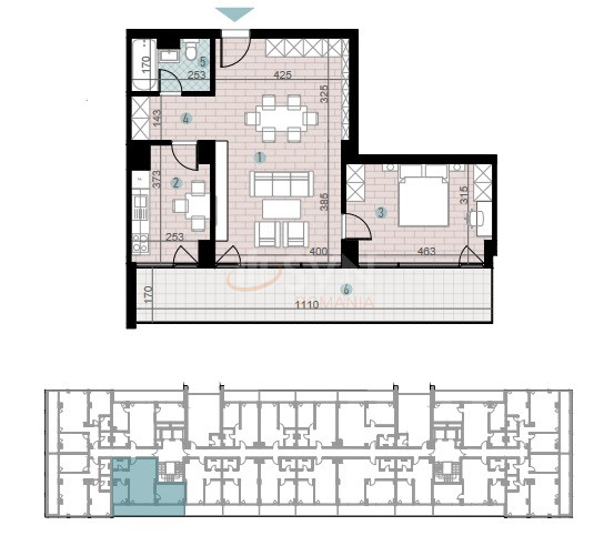 Apartament, 2 camere Cluj/Someseni