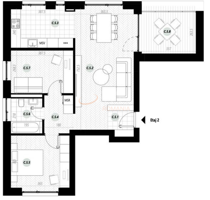 Apartament, 2 camere Bucuresti/Pipera