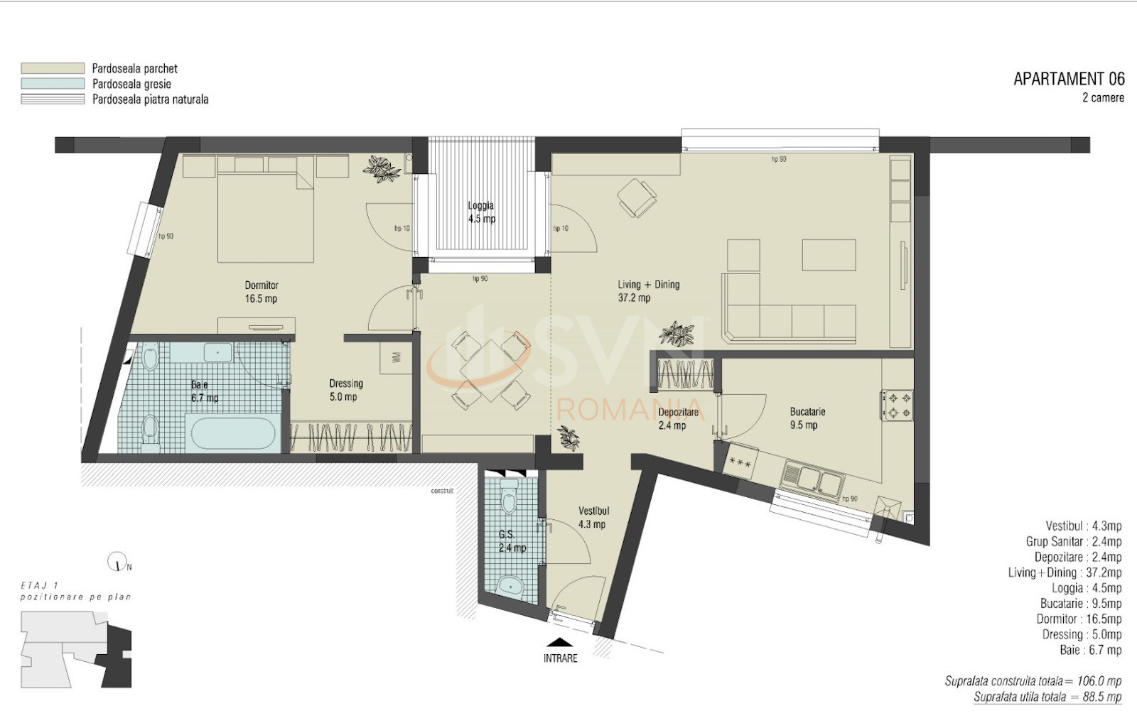 Apartament, 2 camere Bucuresti/Pipera