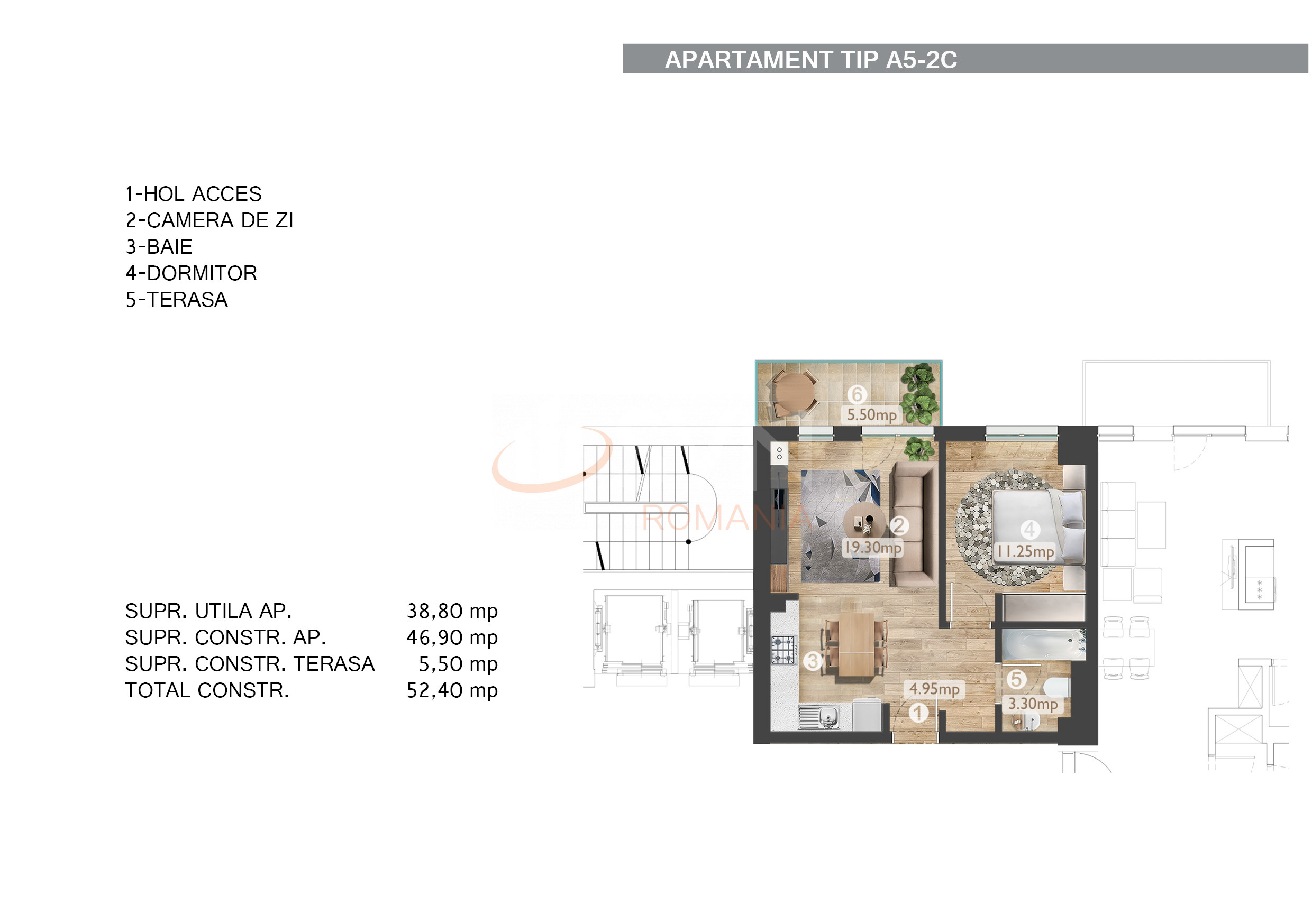 Apartament, 2 camere Bucuresti/Barbu Vacarescu