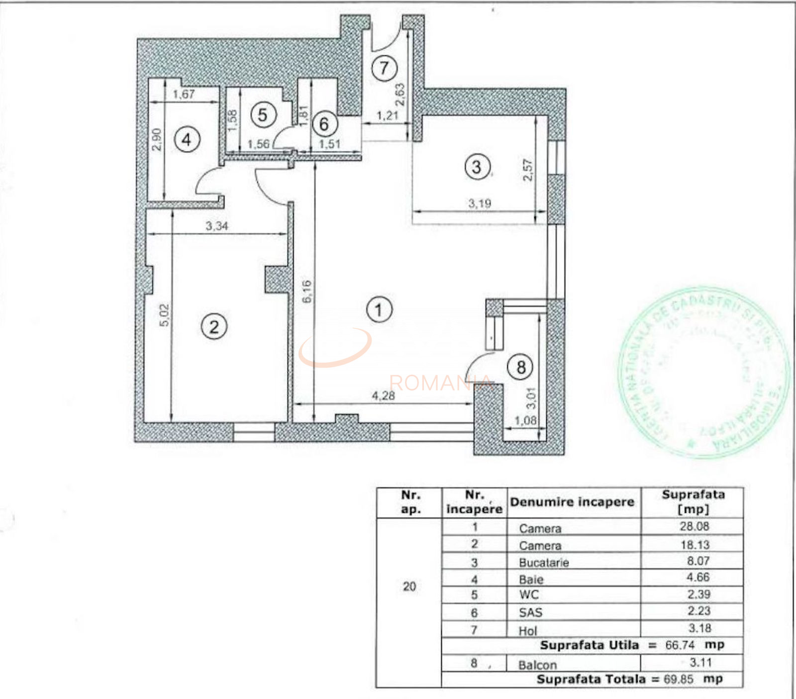 Apartament, 2 camere Bucuresti/Pipera