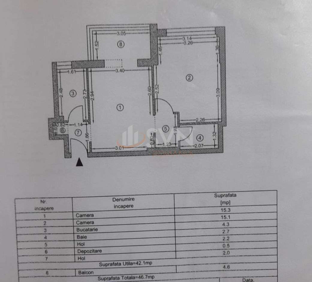 Apartament, 2 camere Bucuresti/Gara De Nord