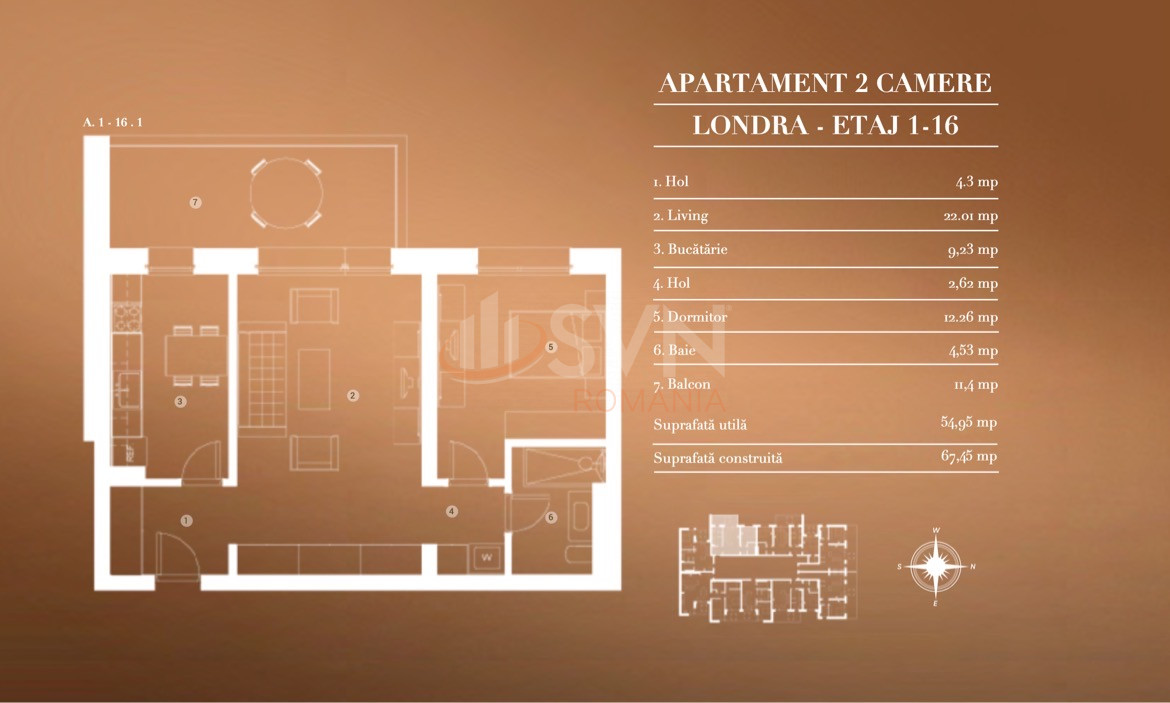Apartament, 2 camere Bucuresti/Aviatiei