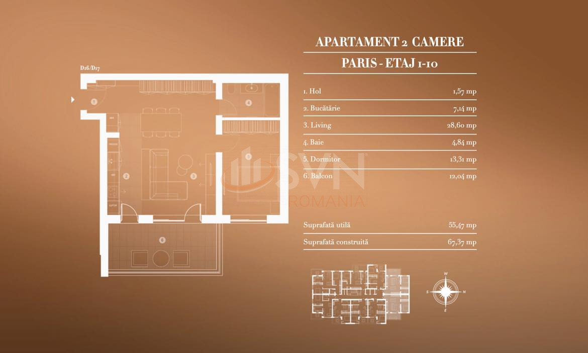 Apartament, 2 camere Bucuresti/Aviatiei