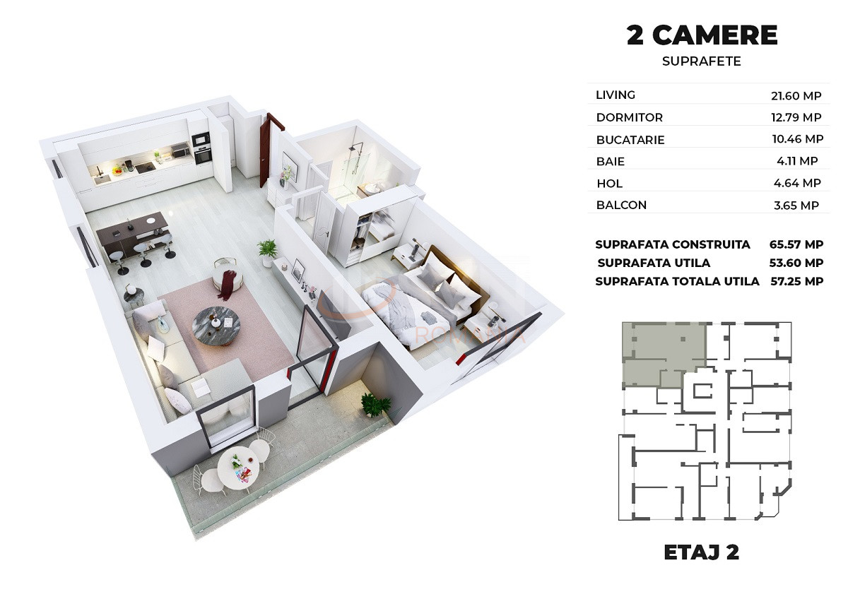 Apartament, 2 camere Bucuresti/Muncii