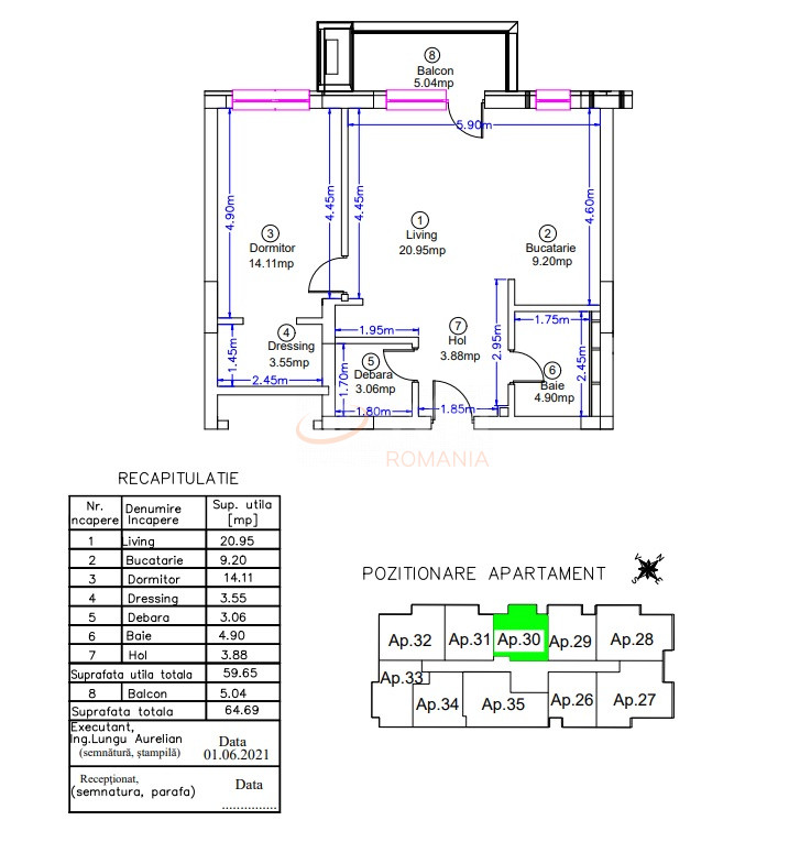 Apartament, 2 camere Bucuresti/Pipera