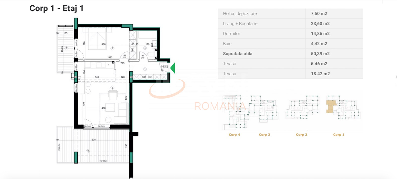 Apartament, 2 camere Bucuresti/Sisesti