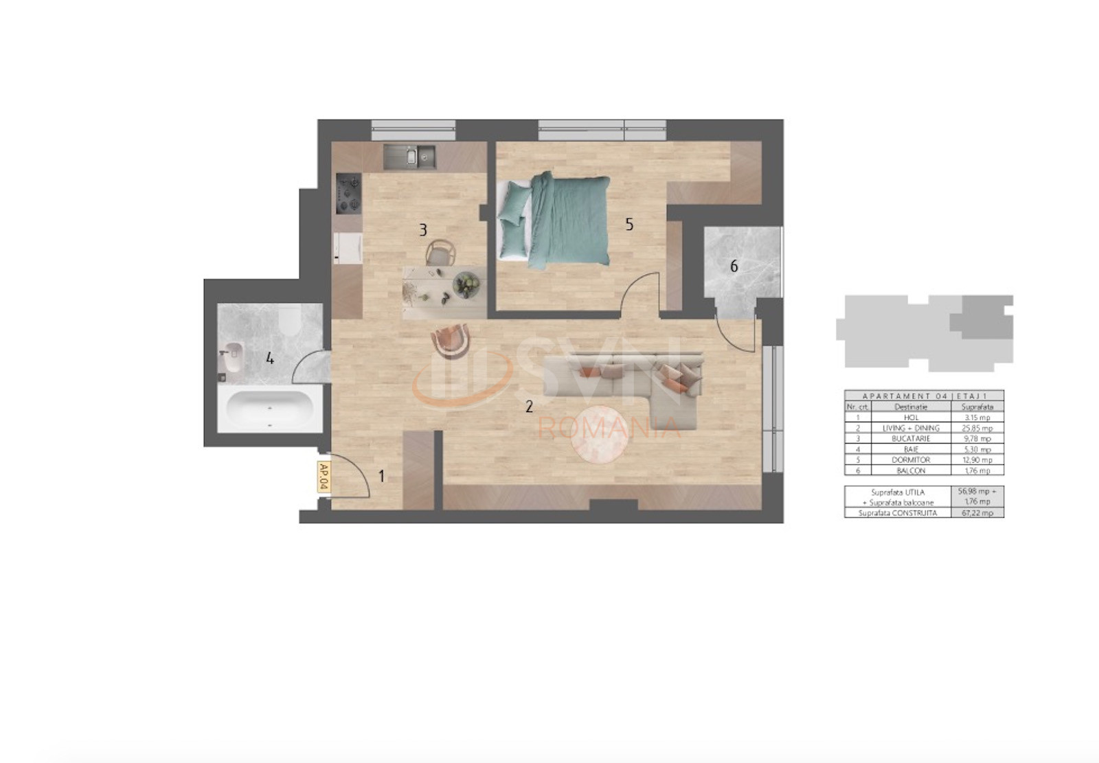 Apartament, 2 camere Bucuresti/Damaroaia