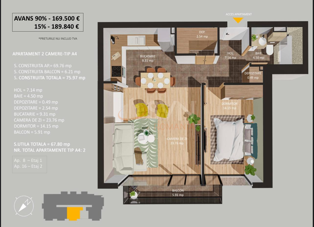 Apartament, 2 camere Bucuresti/Cotroceni