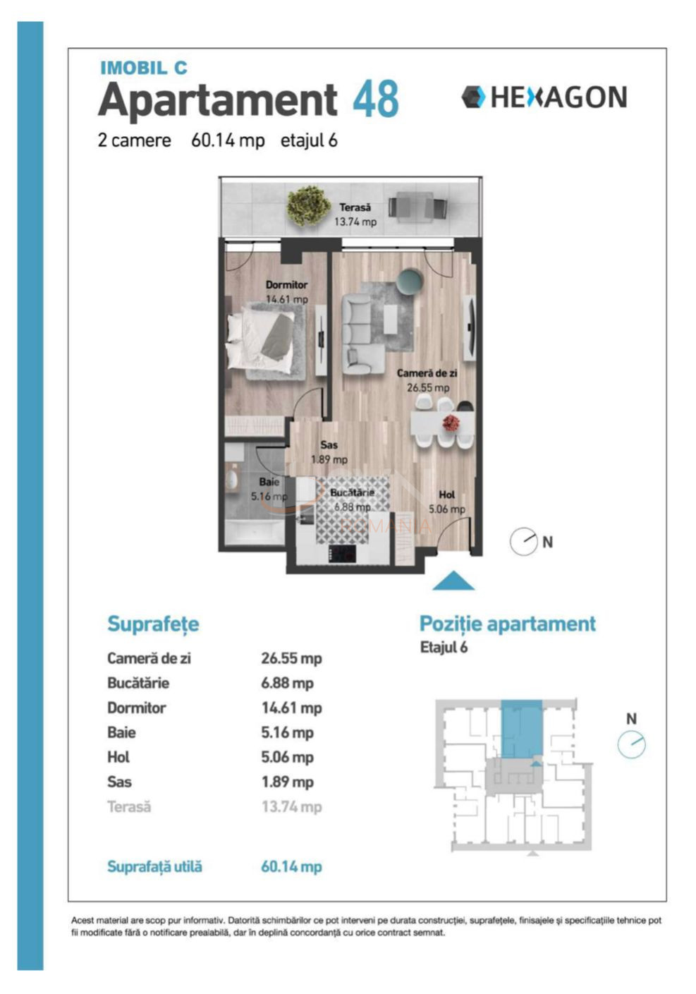 Apartament, 2 camere Cluj/Zorilor