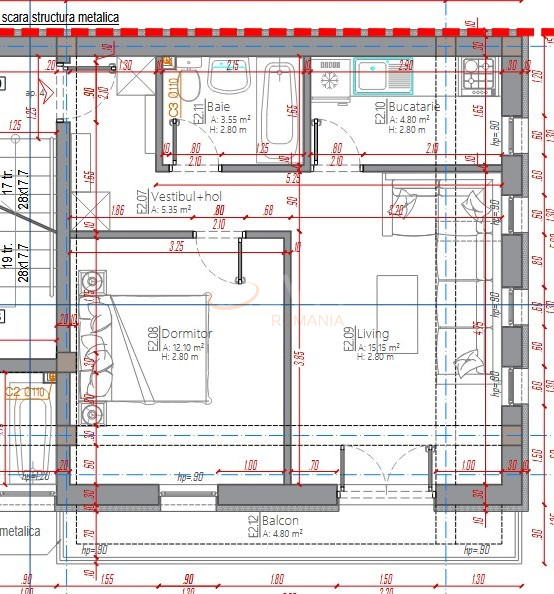 Apartament, 2 camere Bucuresti/Uverturii