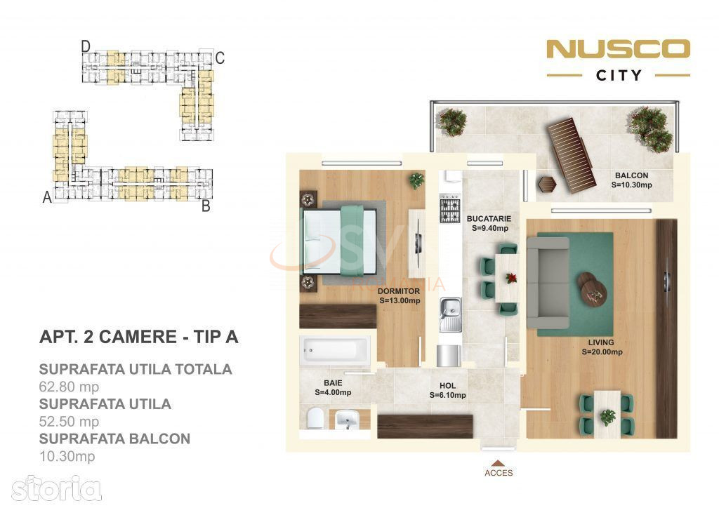 Apartament, 2 camere Bucuresti/Aviatiei