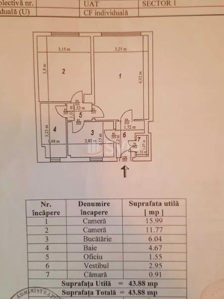 Apartament, 2 camere Bucuresti/Banu Manta