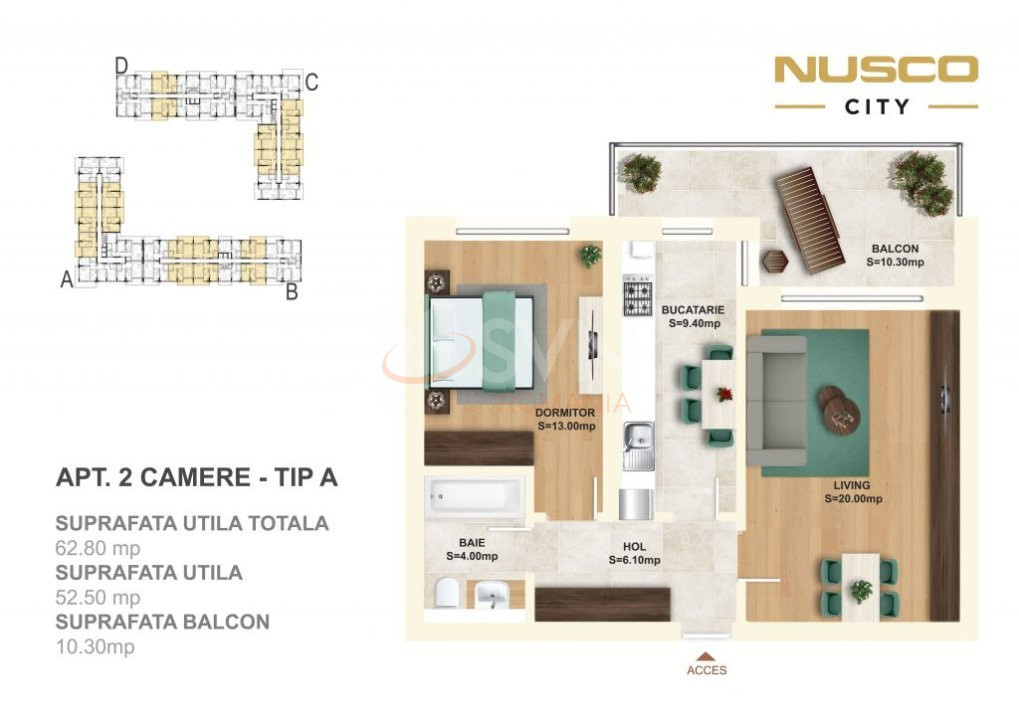 Apartament, 2 camere Bucuresti/Aviatiei