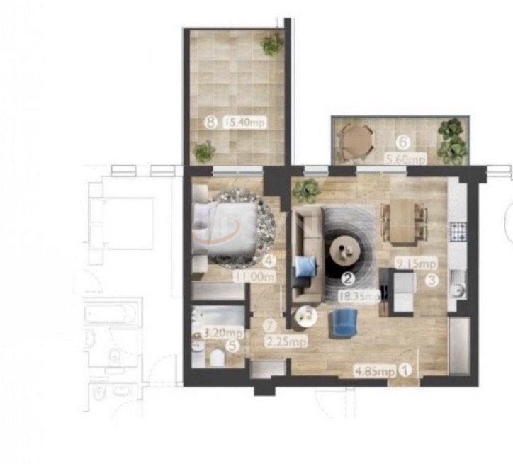 Apartament, 2 camere Bucuresti/Barbu Vacarescu