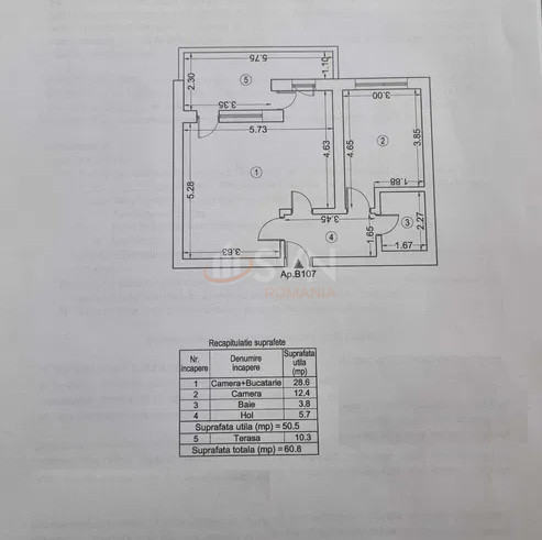 Apartament, 2 camere Bucuresti/Aviatiei